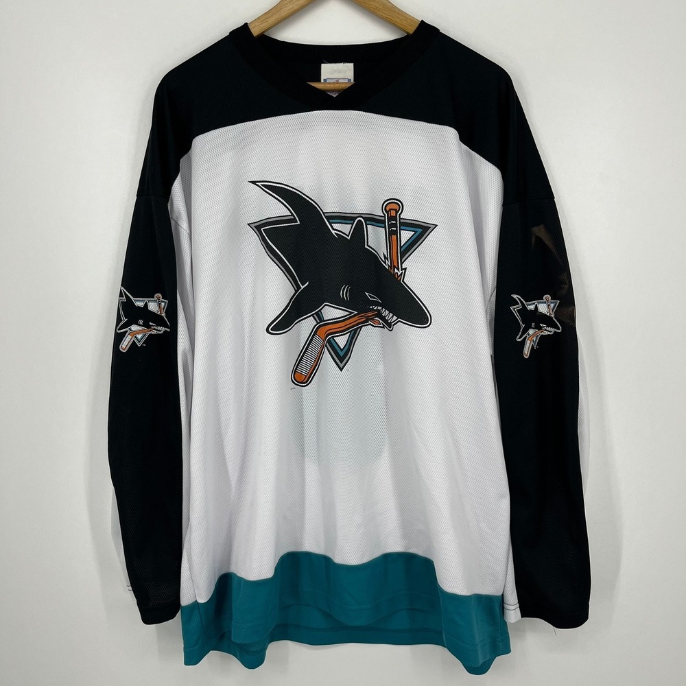 Vintage Off The Bench San Jose Sharks Teemu Selanne #8 Jersey Mens XXL White